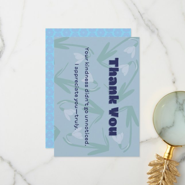 Thank you card design greeting card (Front/Back In Situ)