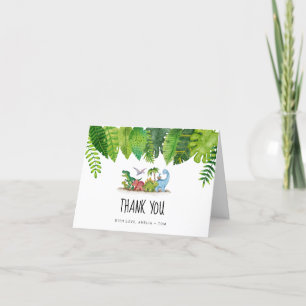 Thank You Card, Dinosaur Themed Baby Shower Card