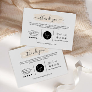 Thank You Card, DIY Marketing Cards Design,