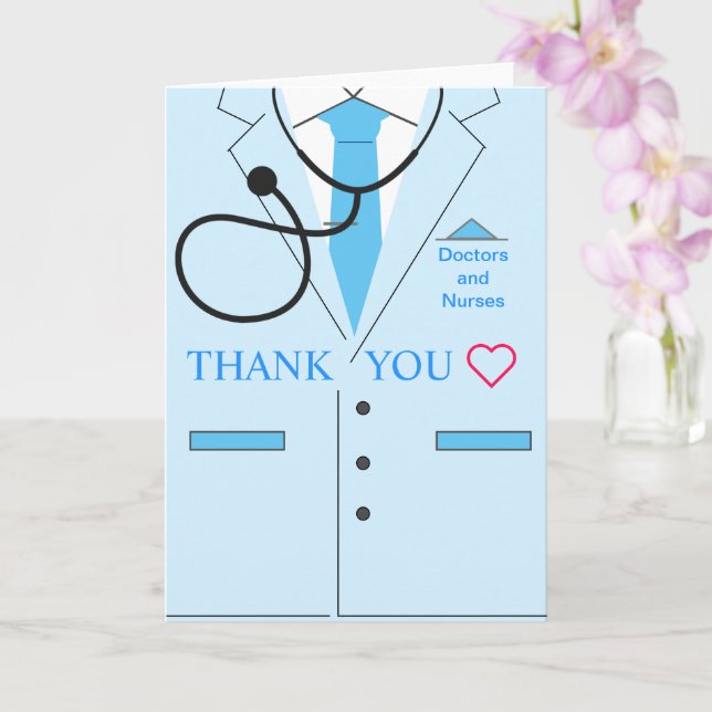 Thank You Card Doctors and Nurses (Orchid)