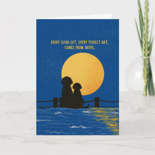 Thank You Card Dogs Harvest Moon on the Docks