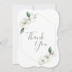 Thank you card, dogwood flowers card