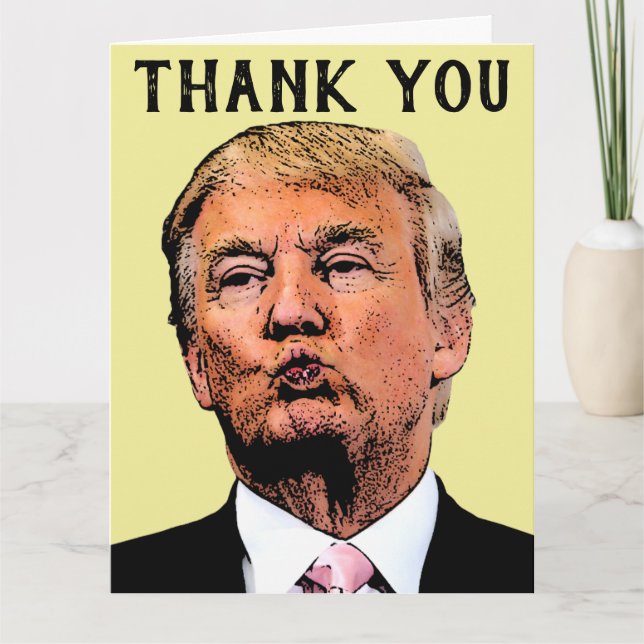 THANK YOU CARD DONALD TRUMP KISS (Front)