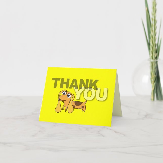 Thank You Card Duchound Yellow (Front)