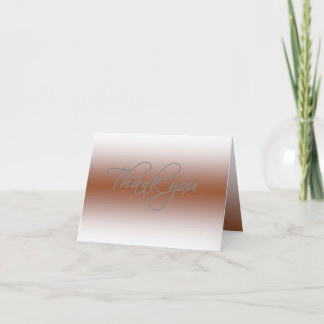 Thank you card - Faded Coppertone