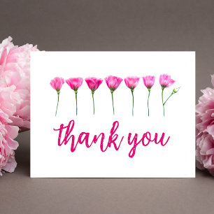 Thank You Card – Floral Design for 75th Birthday