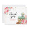 Thank you card Flowers Miss to Mrs Travel Pink