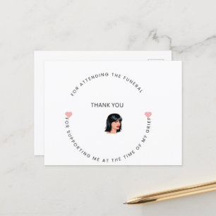 Thank you card for attending the funeral 