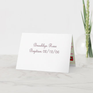 Thank you card for Baptism presents
