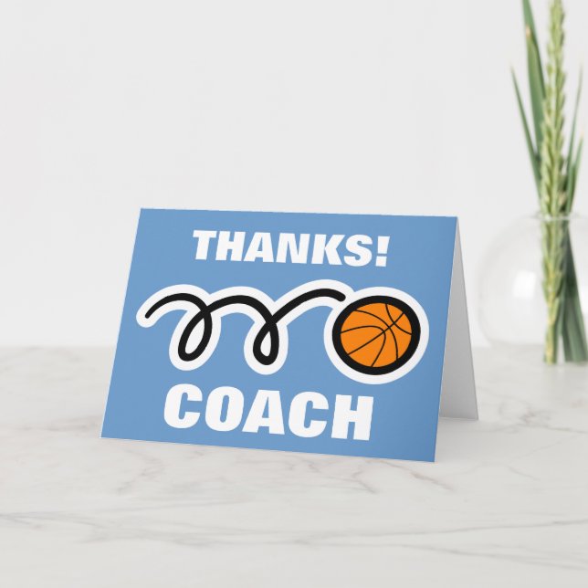 Thank you card for basketball coach (Front)
