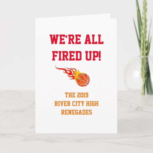 Thank You Card For Basketball Coach (Front)