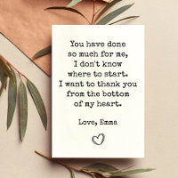 Thank you Card for Dad with quotes for Birthday