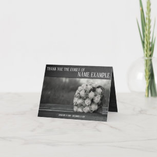 Thank You Card for Funeral and Bereavement