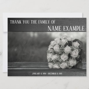 Thank You Card for Funeral and Bereavement