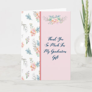 Thank You Card for Graduation Gift, Female