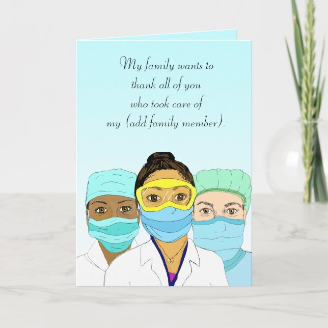Thank you card for Health Care Providers (Front)