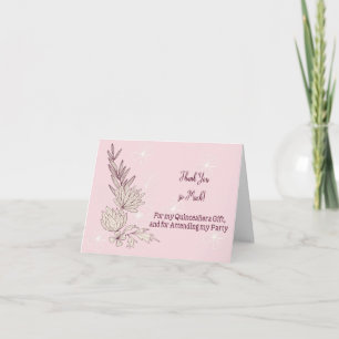 Thank You Card for Quinceanera Gift