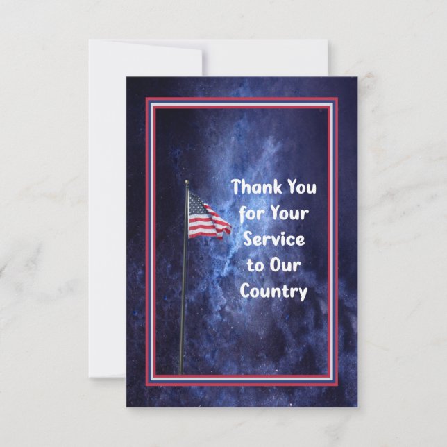 Thank You Card for Serving our Country (Front)