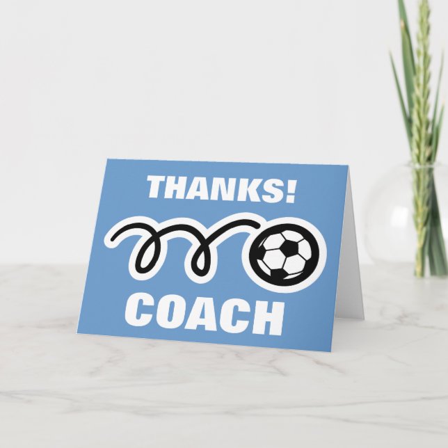 Thank you card for soccer coach (Front)