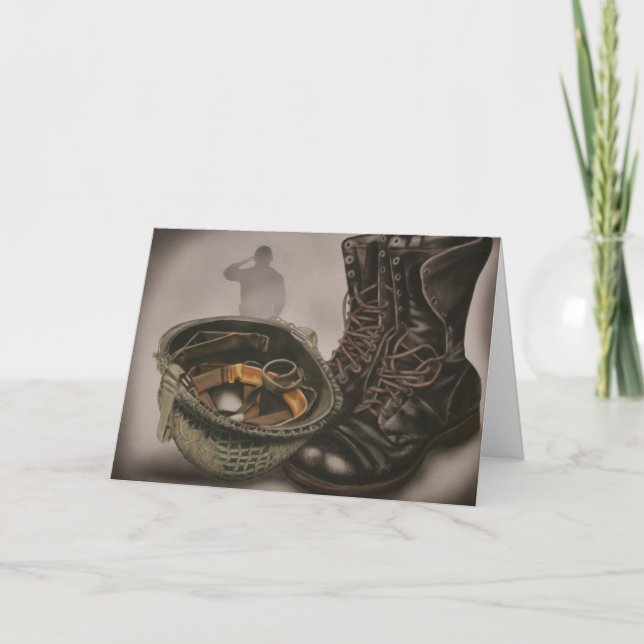 Thank you card for soldier, military, army (Front)