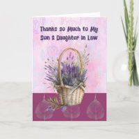 Thank You Card for Son & Daughter in Law