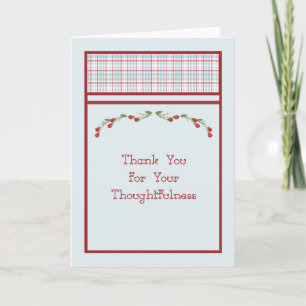 Thank You Card for Thoughtfulness Contemporary