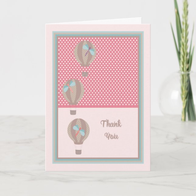 Thank You Card for Tour Guide, Hot Air Balloons (Front)