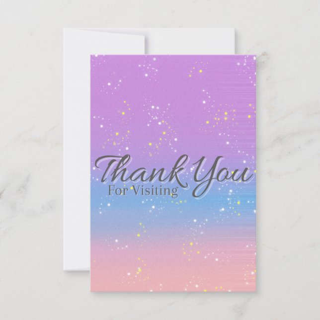 Thank You card for visiting (Front)