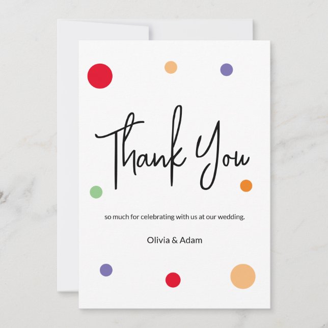 Thank You Card for wedding (Front)