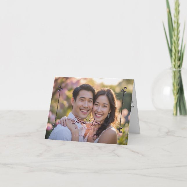 Thank you card for wedding guest (Front)