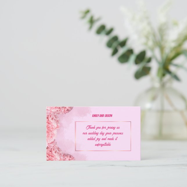 Thank you Card for Wedding Guests (Standing Front)