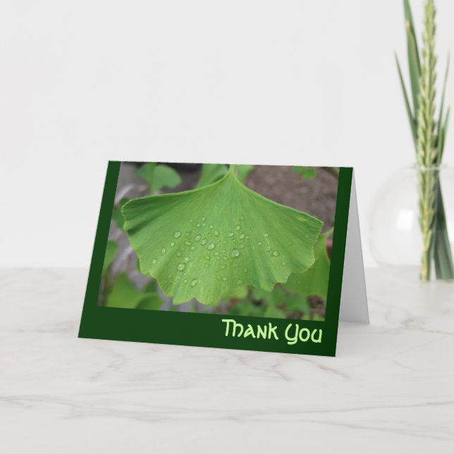 Thank you card - ginko biloba (Front)