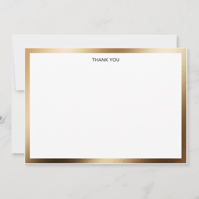 Thank You Card Gold Border (Front)