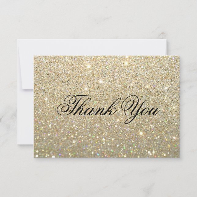 Thank You Card - Gold Glit Fab (Front)