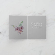 Thank You Card- Grey Flowers