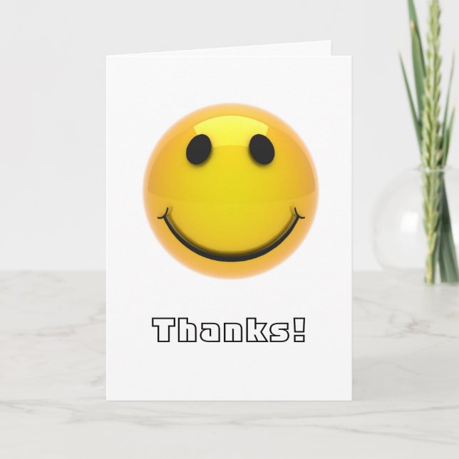 Thank you card - happy, smiling (Front)