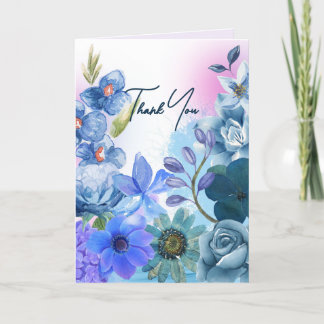 Thank you card in an Aesthetic Floral Design