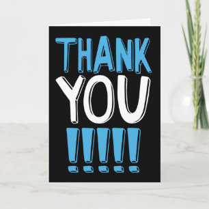 Thank You Card in Big Letters