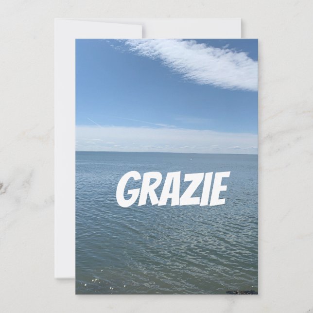 THANK YOU CARD IN ITALIAN (Front)