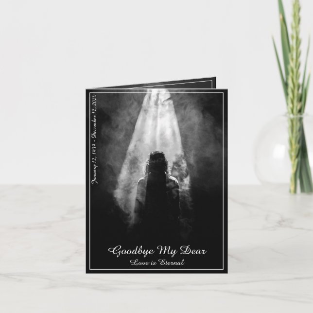 Thank You Card Into the light - goodbye my dear (Front)