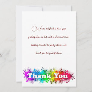 thank you card. invitation
