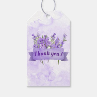 Thank you card lavender wedding gift tags