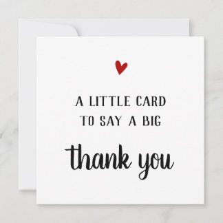 Thank you card. Little card to say thank you.