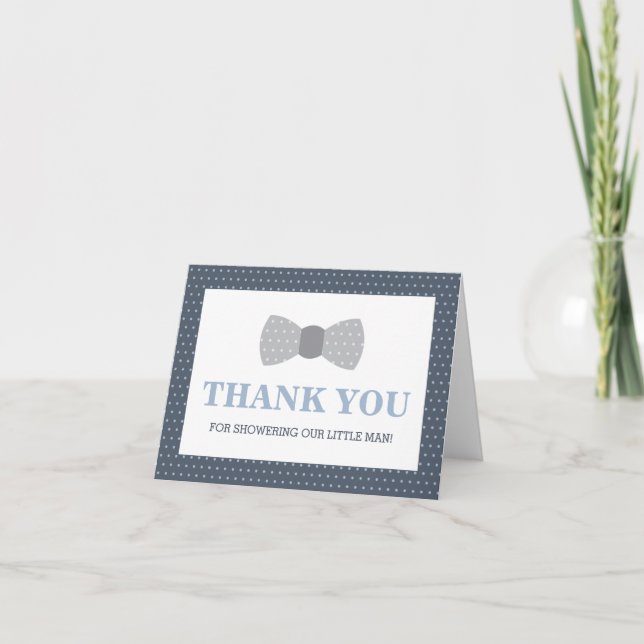 Thank You Card, Little Man, Bow Tie (Front)