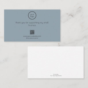 Thank You Card Logo QR Code Packaging Insert