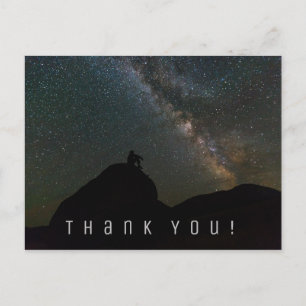 Thank You Card. Milky Way Night Sky. Postcard