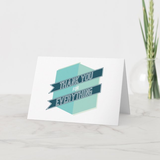 Thank You Card - Modern Geometric Style (Front)