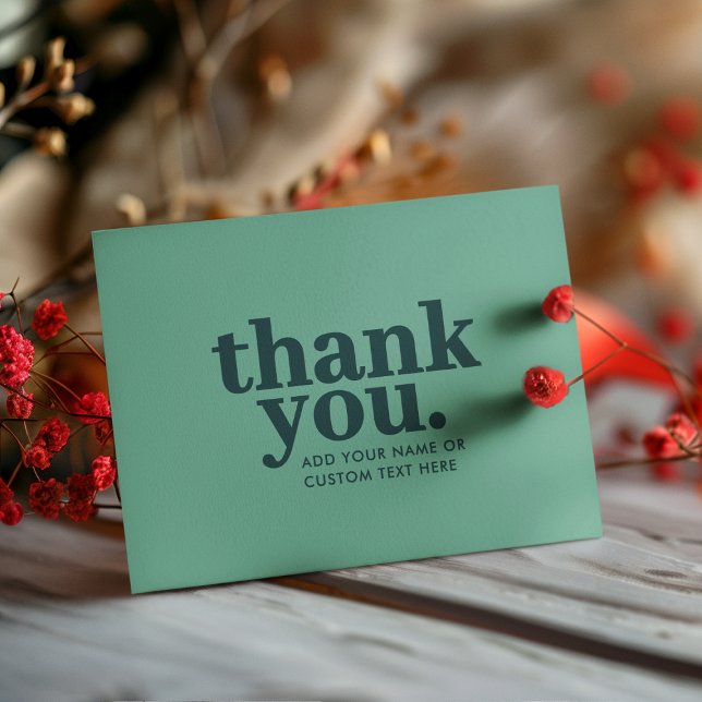 Thank you Card | Modern Green Retro (Creator Uploaded)