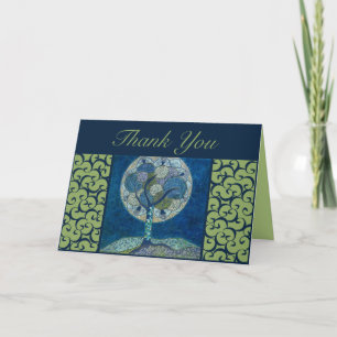 thank you card - moon in bloom painting