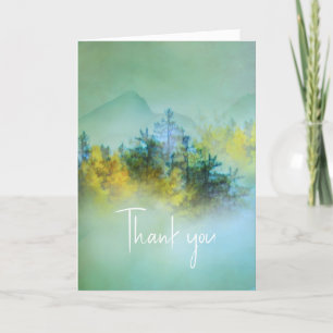 Thank You Card Mountain Pines Landscape Art 